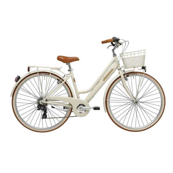Bicicletta Cicli Adriatica Vintage Retr&ograve; Donna 28" 6V Crema