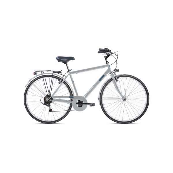Bicicletta City Bike LETOULE TROPAIZ 28" 6V Steel Man Grigio Cenere Chiaro