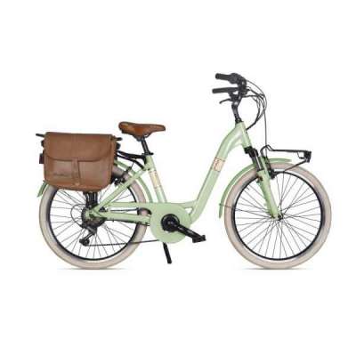 Bicicletta Via Veneto Classic E-bike Lady 24&rdquo; 6 Speed VVE24L Verde Giulietta