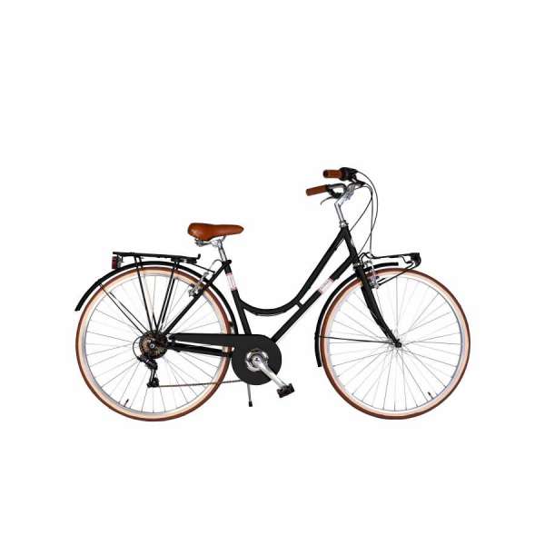 Bicicletta Via Veneto Condorino Lady 28" 6 Speed VV601L Nero Polvere di Caff&egrave; (Opaco)