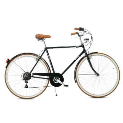 Bicicletta Via Veneto Condorino Man 28" 6 Speed VV601M Nero Polvere di Caff&egrave; (Opaco)