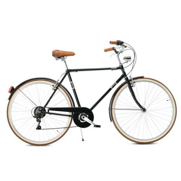 Bicicletta Via Veneto Condorino Man 28" 6 Speed VV601M Nero Polvere di Caff&egrave; (Opaco)