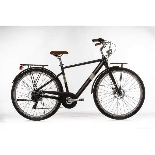 Bicicletta Via Veneto E-Bike Oliver Man 28&rdquo; 7 Speed VVE66M  Nero Polvere di Caff&egrave; (Opaco)