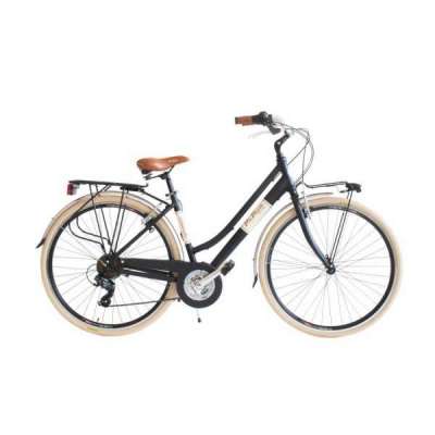 Bicicletta Via Veneto Elegance Lady 28&rdquo; Eighteen Speed VV615AL Nero Polvere di Caff&egrave; (Opaco)