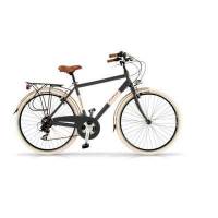 Bicicletta Via Veneto Elegance Man 28&rdquo; Eighteen Speed VV615AM Nero Polvere di Caff&egrave; (Opaco)