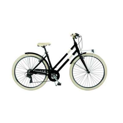 Bicicletta Via Veneto Milano Lady 28&rdquo; Six Speed VV699ML Nero Polvere di Caff&egrave; (Opaco)