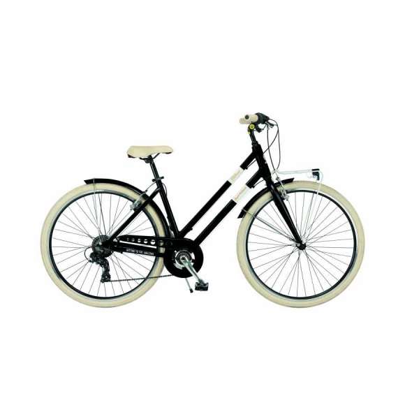 Bicicletta Via Veneto Milano Lady 28&rdquo; Six Speed VV699ML Nero Polvere di Caff&egrave; (Opaco)
