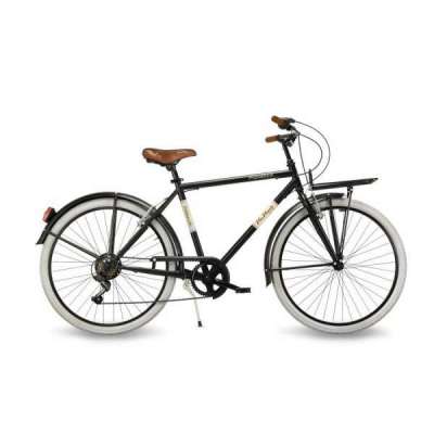Bicicletta Via Veneto Mooloco Man 26&rdquo; Six Speed VV726M Nero Polvere di Caff&egrave; (Opaco)