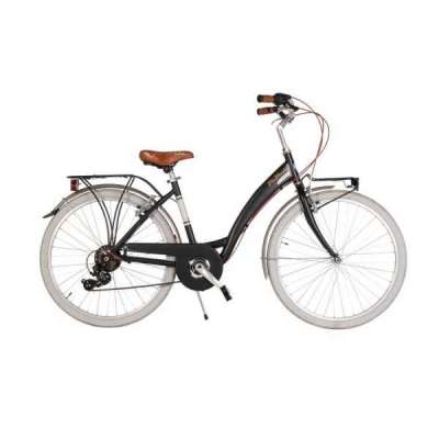 Bicicletta Via Veneto Nuv&ograve; Lady 26" Six Speed VV526AL Nero Polvere di Caff&egrave; (Opaco)