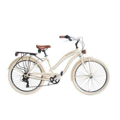 Bicicletta Via Veneto Cruiser Sun on the Beach Lady 26&rdquo; Six Speed VV790L Beige
