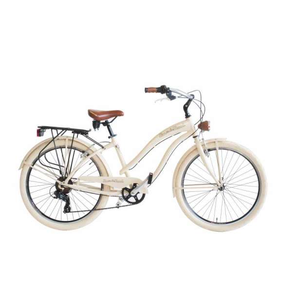 Bicicletta Via Veneto Cruiser Sun on the Beach Lady 26&rdquo; Six Speed VV790L Beige