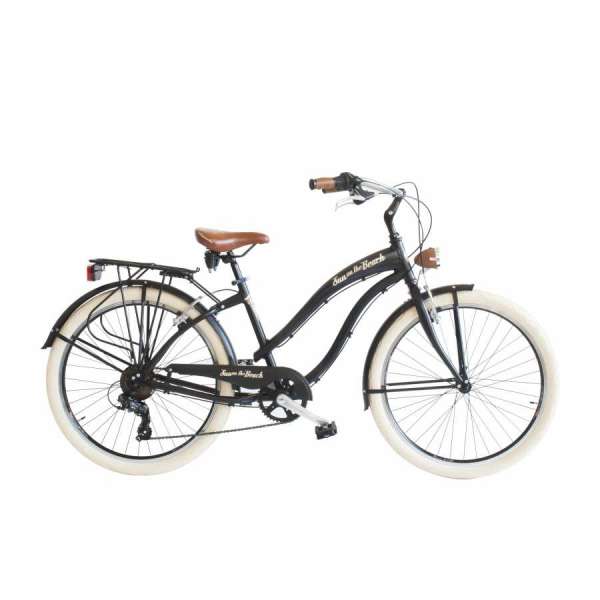 Bicicletta Via Veneto Cruiser Sun on the Beach Lady 26&rdquo; Six Speed VV790L Black Matt