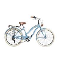 Bicicletta Via Veneto Cruiser Sun on the Beach Lady 26&rdquo; Six Speed VV790L Light Blue