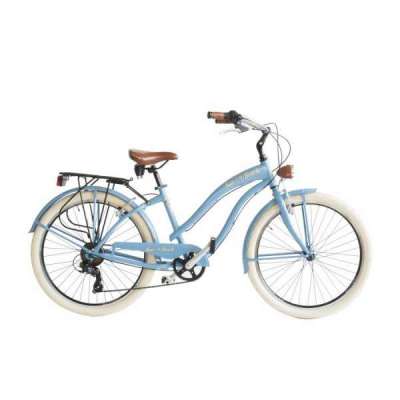 Bicicletta Via Veneto Cruiser Sun on the Beach Lady 26&rdquo; Six Speed VV790L Light Blue