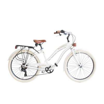 Bicicletta Via Veneto Cruiser Sun on the Beach Lady 26&rdquo; Six Speed VV790L White