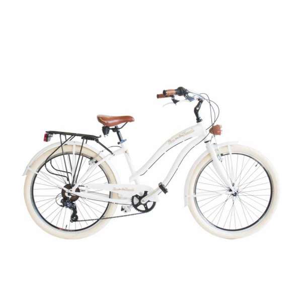 Bicicletta Via Veneto Cruiser Sun on the Beach Lady 26&rdquo; Six Speed VV790L White