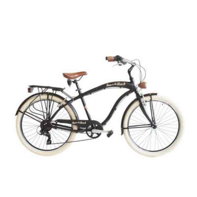 Bicicletta Via Veneto Cruiser Sun on the Beach Man 26&rdquo; Six Speed V790M Black Matt
