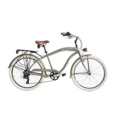 Bicicletta Via Veneto Cruiser Sun on the Beach Man 26&rdquo; Six Speed V790M Green Matt